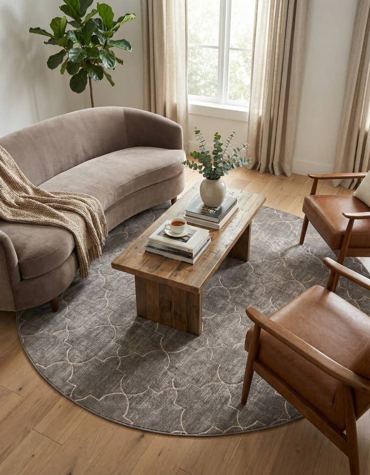 Detail image of Jill Zarin 7' 10 x 7' 10 Uptown Lincoln Center Round Rug