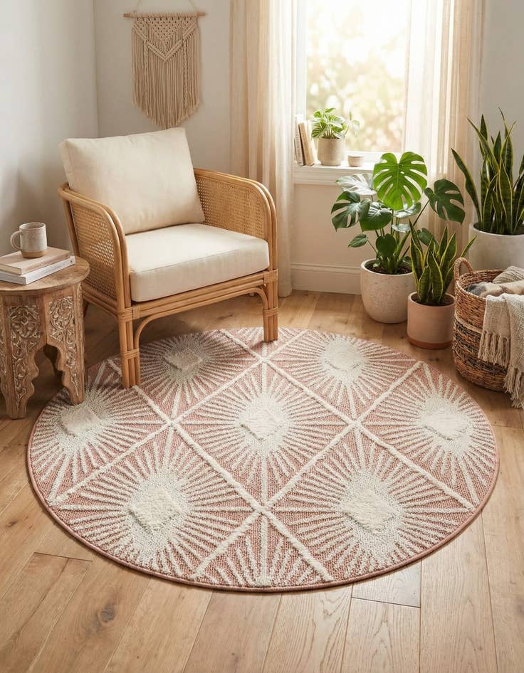 Detail image of 5' 3 x 5' 3 Boho Round Rug