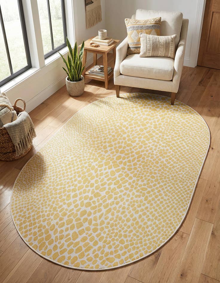 Detail image of 5' 3 x 8'  Washable Jill Zarin Cape Town Indoor / Outdoor Oval Rug