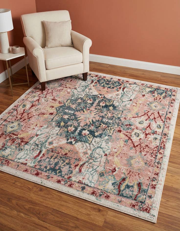 Detail image of 5' x 5' Charleston Square Rug