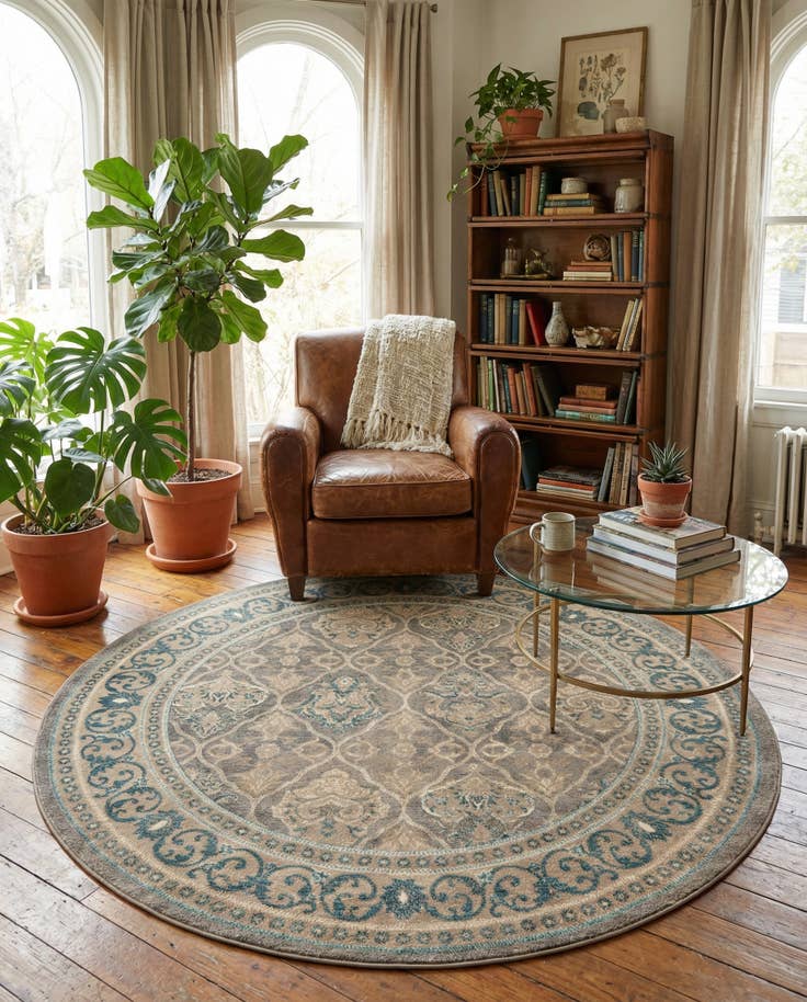 Detail image of 6' x 6' Viola Round Rug