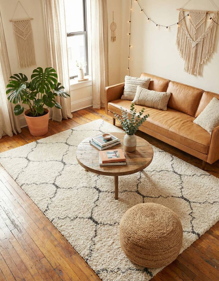 Detail image of 7' x 10' Moroccan Shag Rug