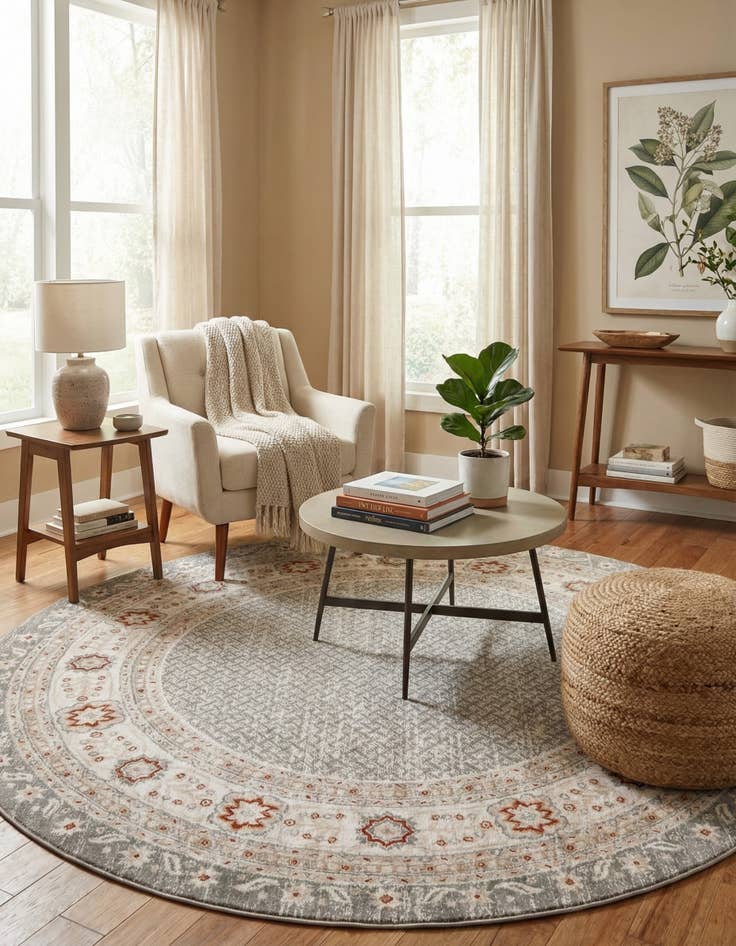 Detail image of 7' 10 x 7' 10 Charlotte Round Rug