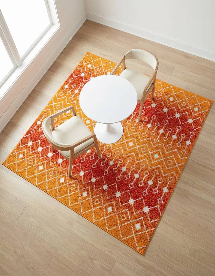 Detail image of 6' x 6' Moroccan Trellis Square Rug