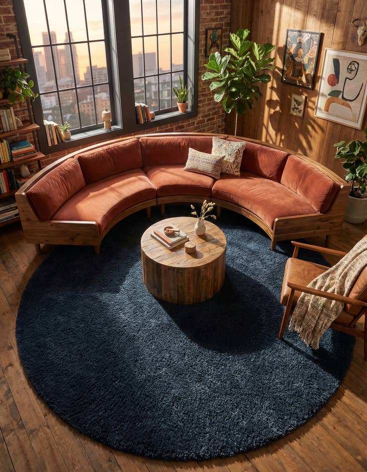 Detail image of 12' 4 x 12' 4 Everyday Shag Round Rug