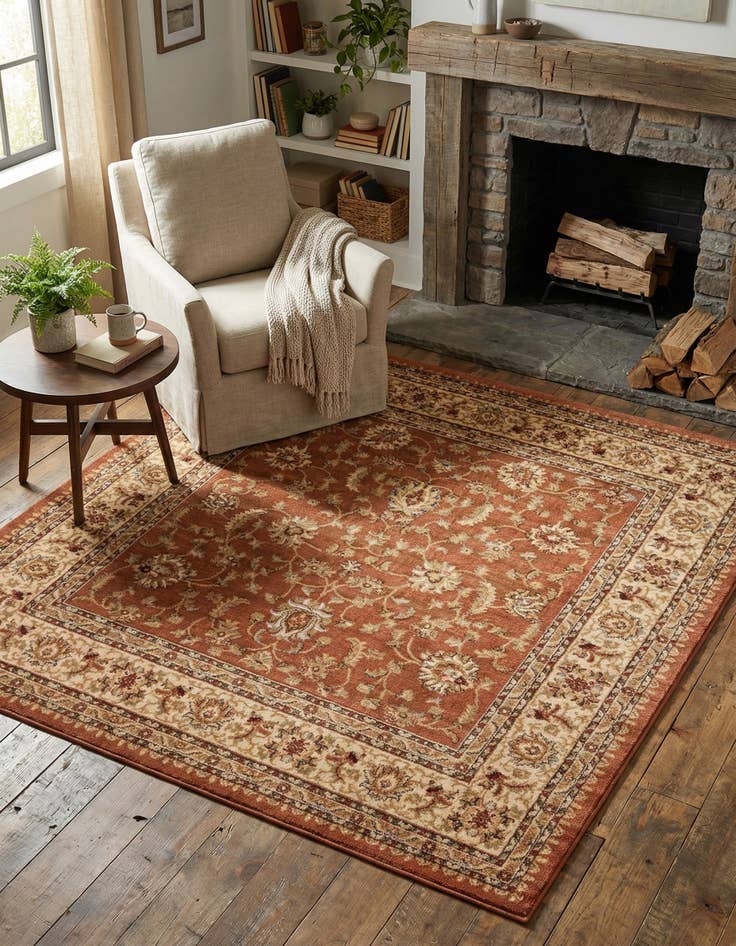 Detail image of 6' x 6' Classic Agra Square Rug