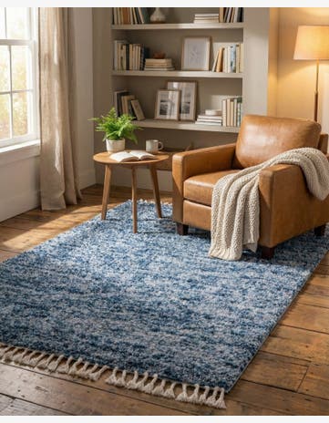 Blue Athena Shag Rug