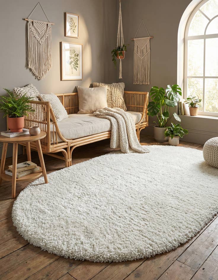 Detail image of  5' 3 x 8' Zermatt Shag Oval Rug