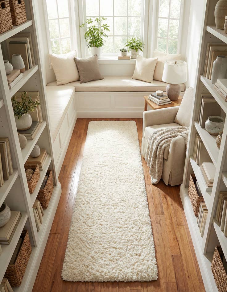 Detail image of 2' 7 x 10' Infinity Shag Runner Rug