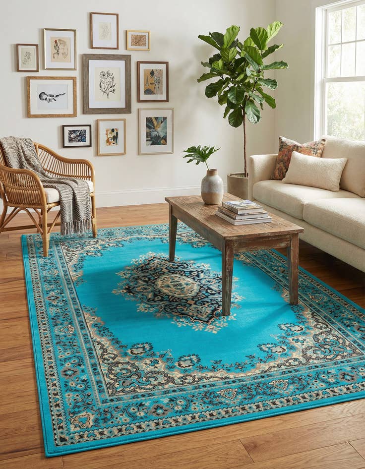 Detail image of 6' x 9' Mashad Design Rug