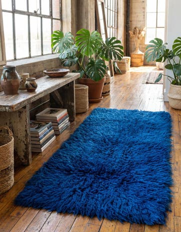 2' 4 x 4' 7 Hand Knotted Moroccan Wool Runner Rug