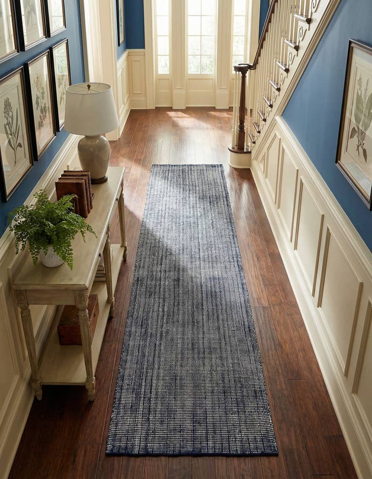 Detail image of 2' 7 x 13' 1  Hand Woven Jill Zarin English Manor Farmhouse Wool Runner Rug