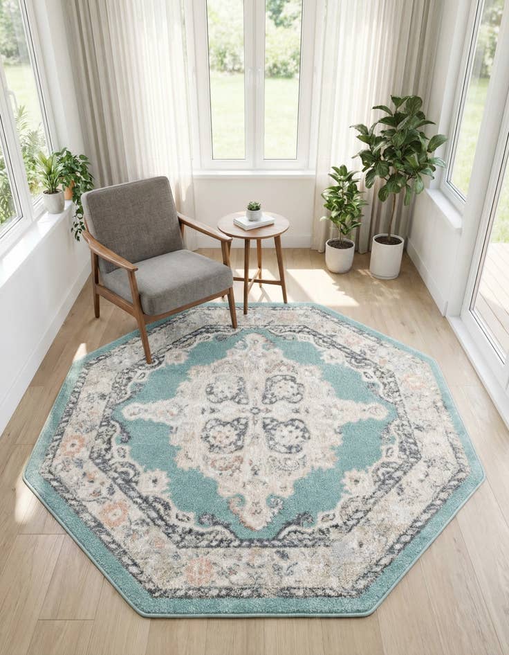 Detail image of 5' x 5' Parker Octagon Rug