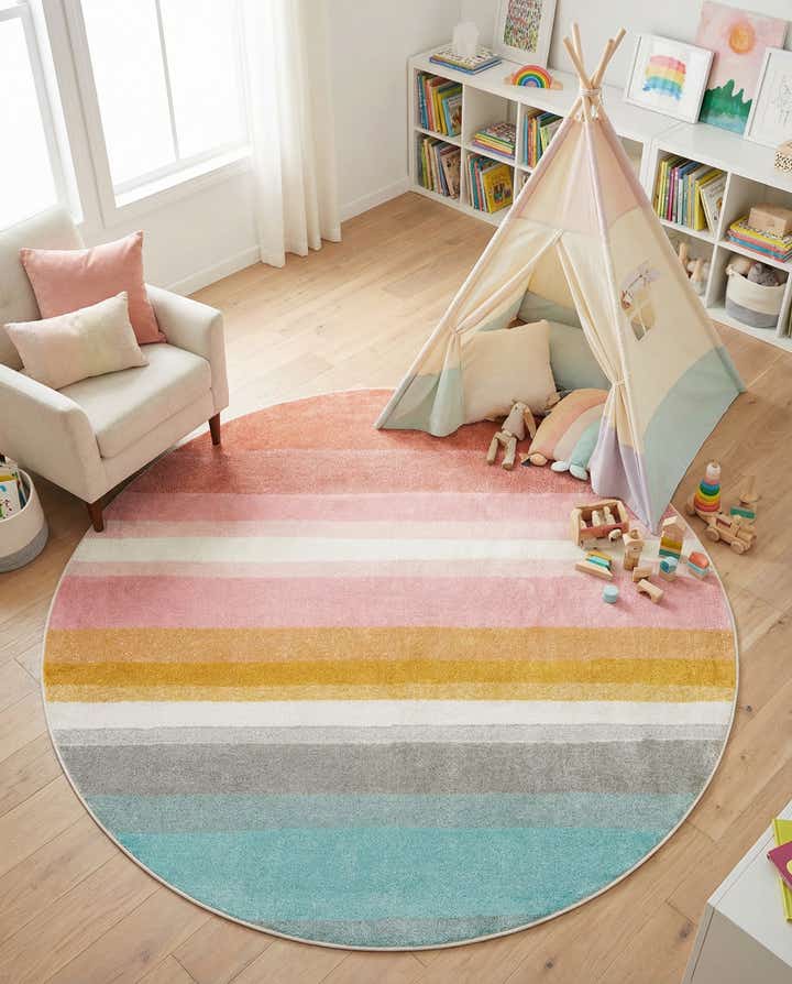 215cm x 215cm Whimsy Kids Tapis Rond
