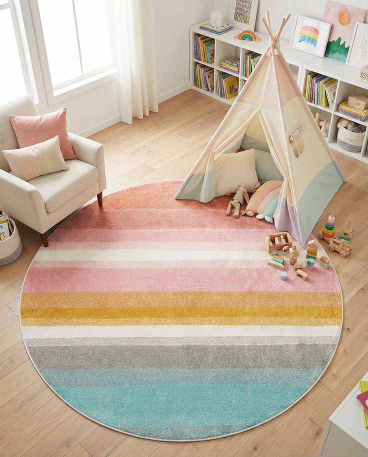 Detail image of 7' x 7' Whimsy Kids Round Rug