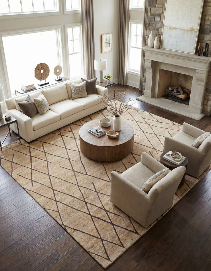 Detail image of 12' x 12' Atlas Moroccan Wool Square Rug