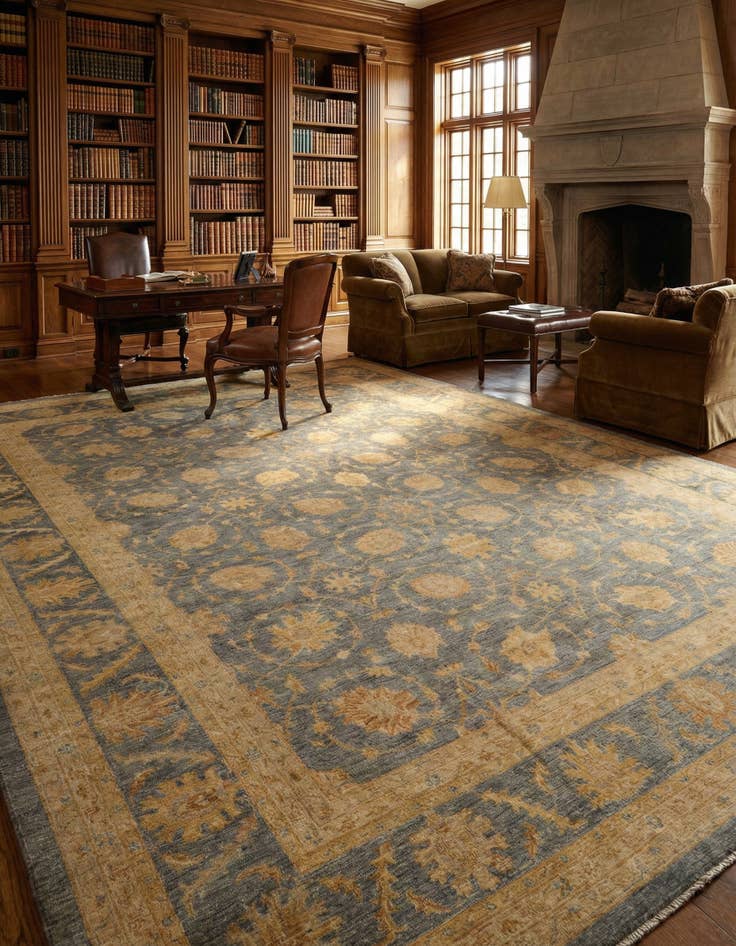 Detail image of 13' 7 x 16' 6 Hand Knotted Ziegler Oriental Rug