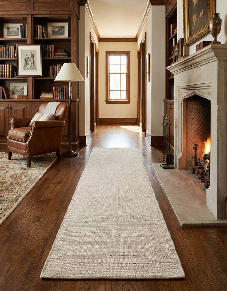 Detail image of 2' x 8'  Hand Woven Jill Zarin English Manor Farmhouse Wool Runner Rug