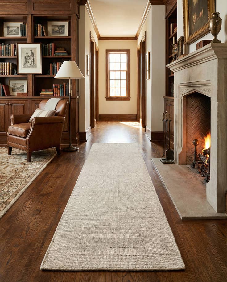Detail image of 2' x 8' Hand Woven Jill Zarin English Manor Farmhouse Wool Runner Rug