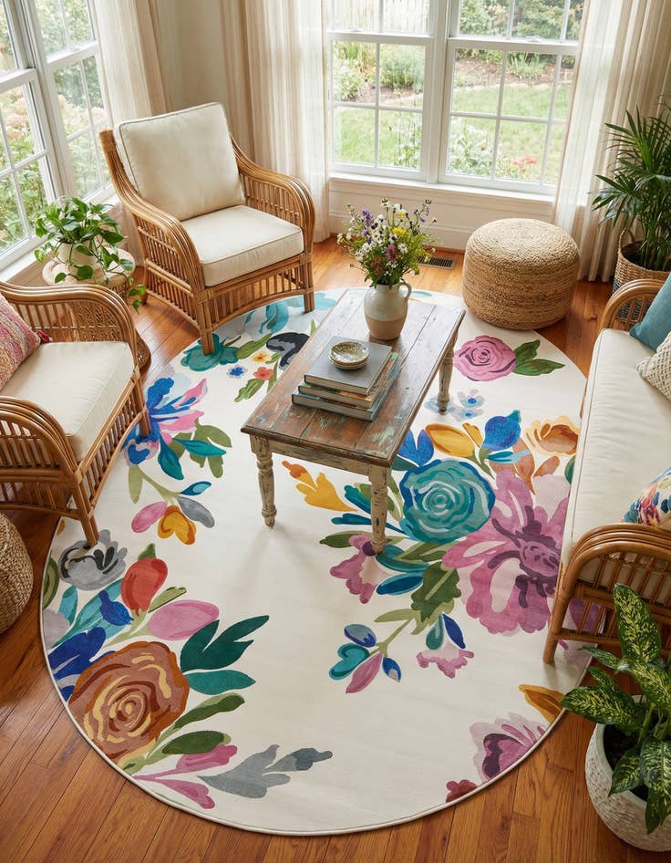 Detail image of 7' 10 x 10' Blossom Oval Rug