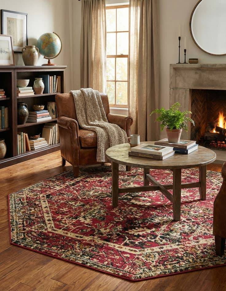 Detail image of 7' 10 x 7' 10 Saturn Octagon Rug