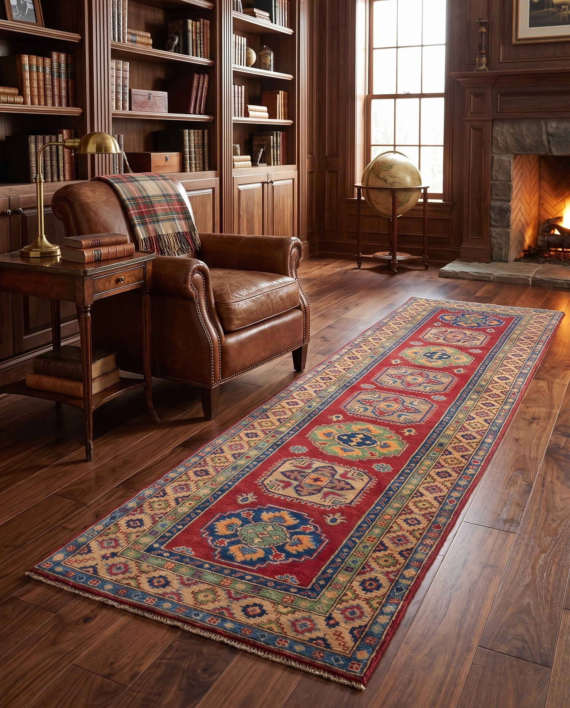 Detail image 3 of 10: 2' 9 x 9' 7 Hand Knotted Kazak Runner Rug