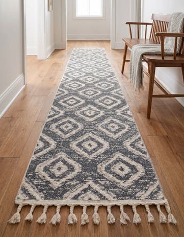 Blue Gray Cherokee Runner Rug