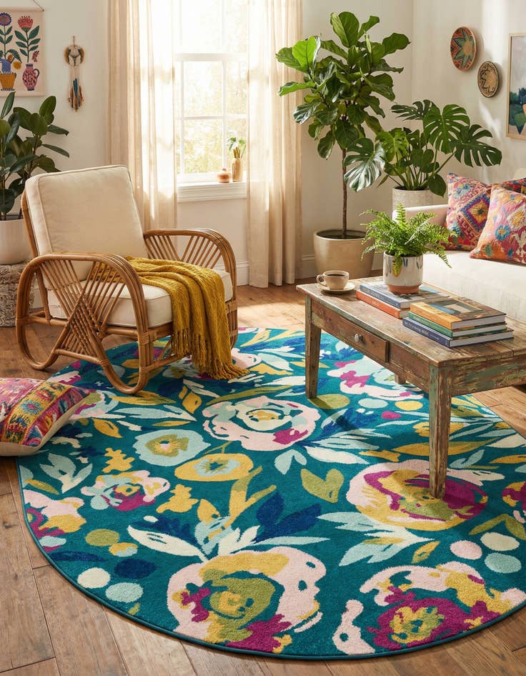 Detail image of 7' 10 x 10' Bloom Oval Rug