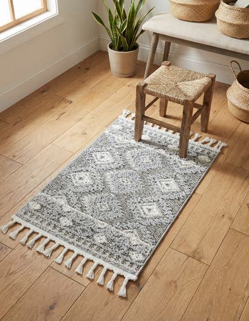 Gray Boho Rug