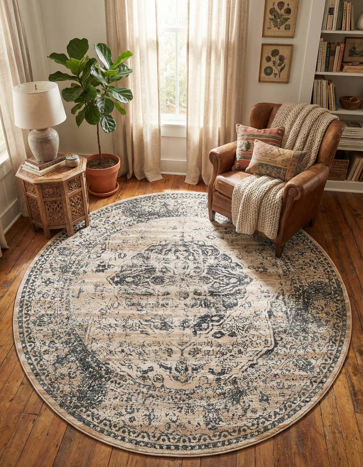 Detail image of 7' 10 x 7' 10 Eliza Round Rug