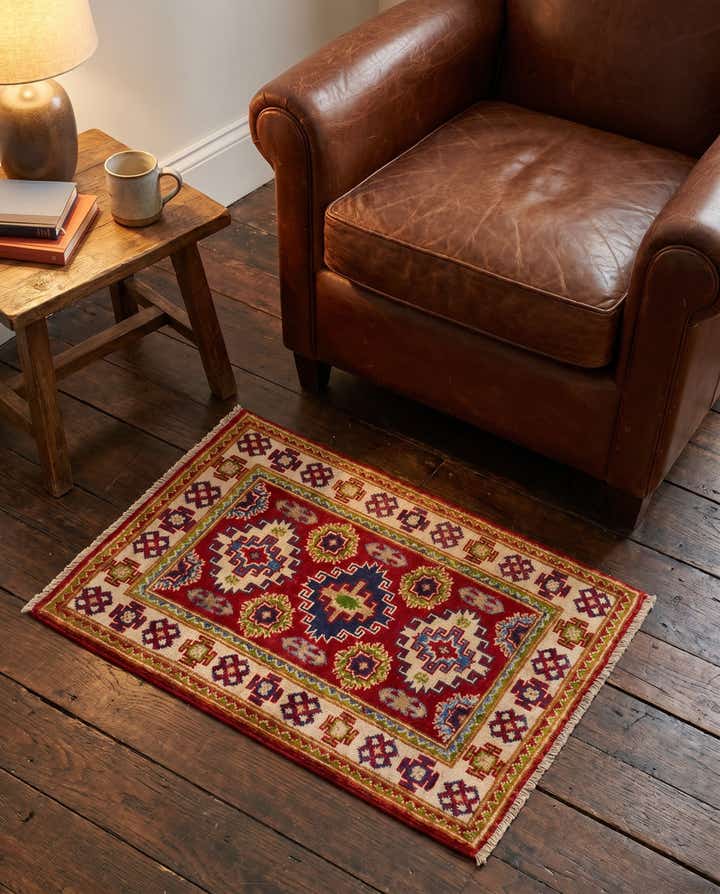 2' x 3' 1 Hand Knotted Kazak Rug