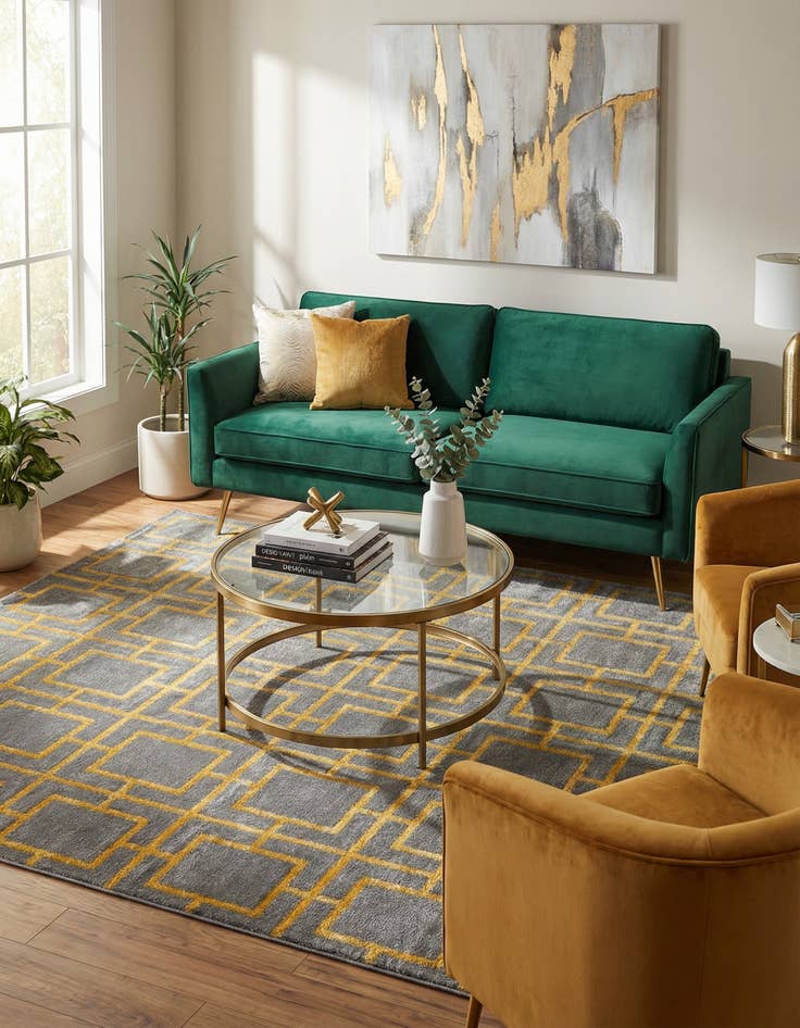 Detail image of  5' 3 x 8'  Marilyn Monroe&trade; Glam Deco Rug