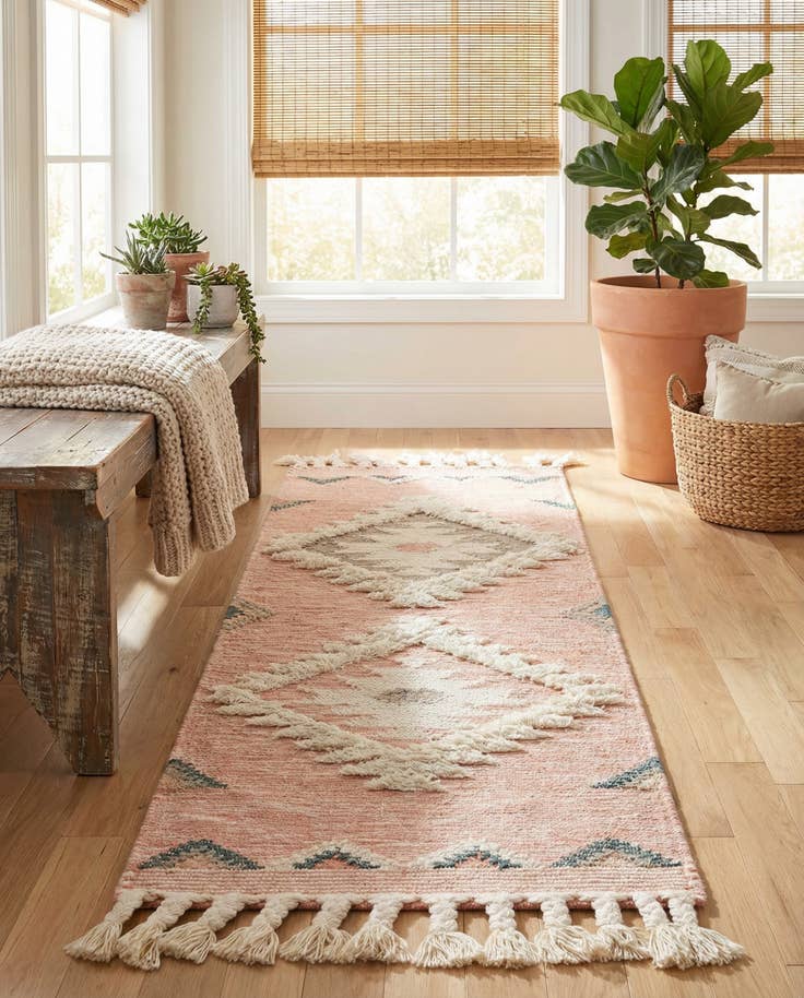 Detail image of 2' 2 x 6' 1 Hand Woven Arizona Wool Runner Rug
