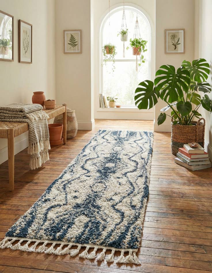 Detail image of  2' 7 x 8' 2 Athena Shag Runner Rug