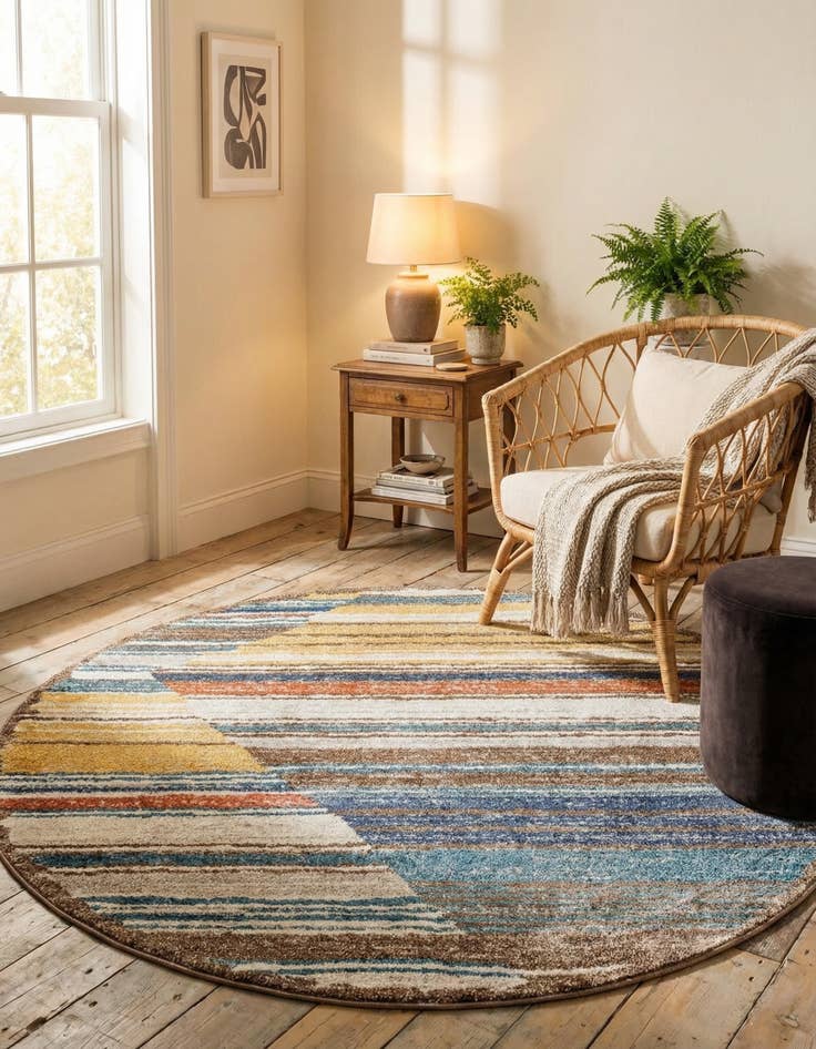 Detail image of 5' 3 x 5' 3 Aramis Round Rug