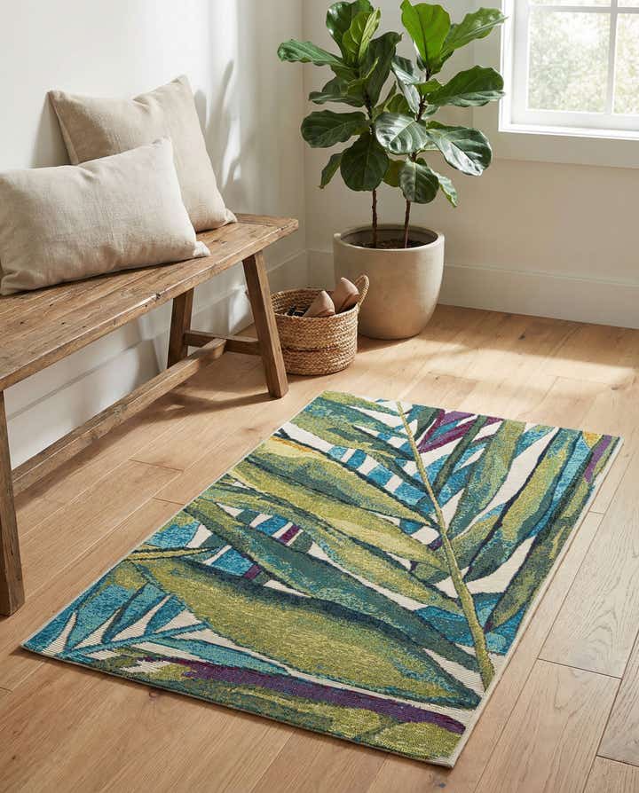 2' x 3' Easy-Clean Botanical Indoor / Outdoor Rug