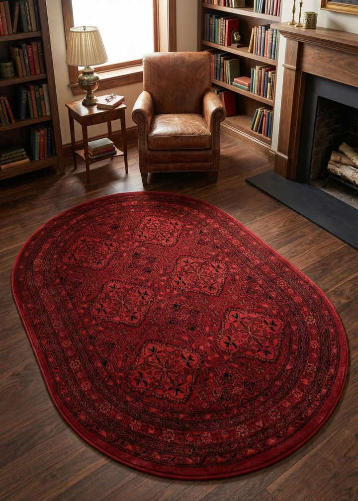 4' 1 x 6' 1 Bokhara Oval Rug