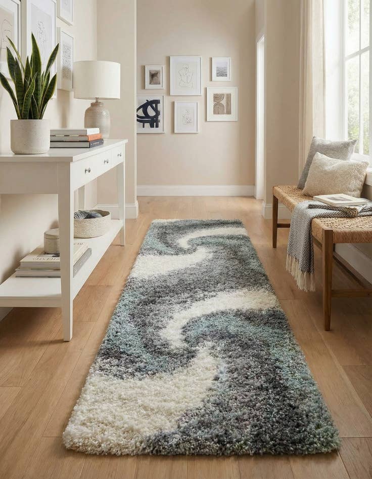 Detail image of 2' 7 x 10' Soft Touch Shag Runner Rug