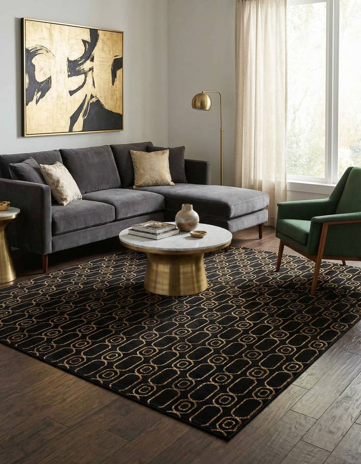 Detail image of 7' 10 x 7' 10 Vogue Geo Square Rug