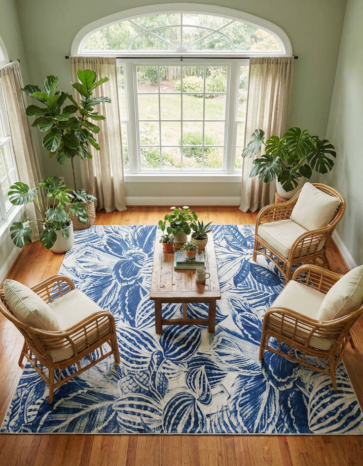 Detail image of 7' 10 x 7' 10 Blossom Square Rug