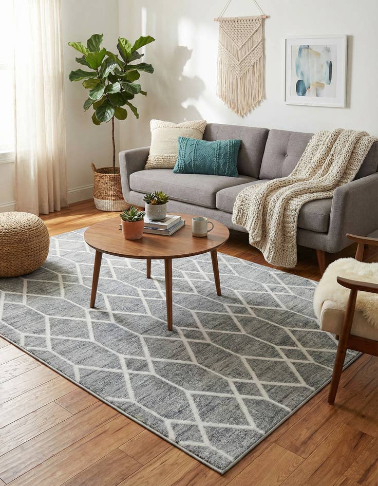 Detail image of  6' x 9' Lattice Trellis Rug