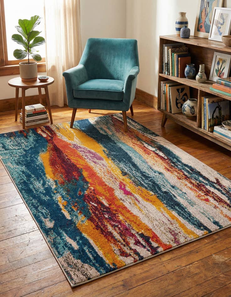 Detail image of  4' x 6'  Washable Haerfest Rug