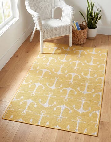 3' x 5' 3 Easy-Clean Coastal Indoor / Outdoor Rug