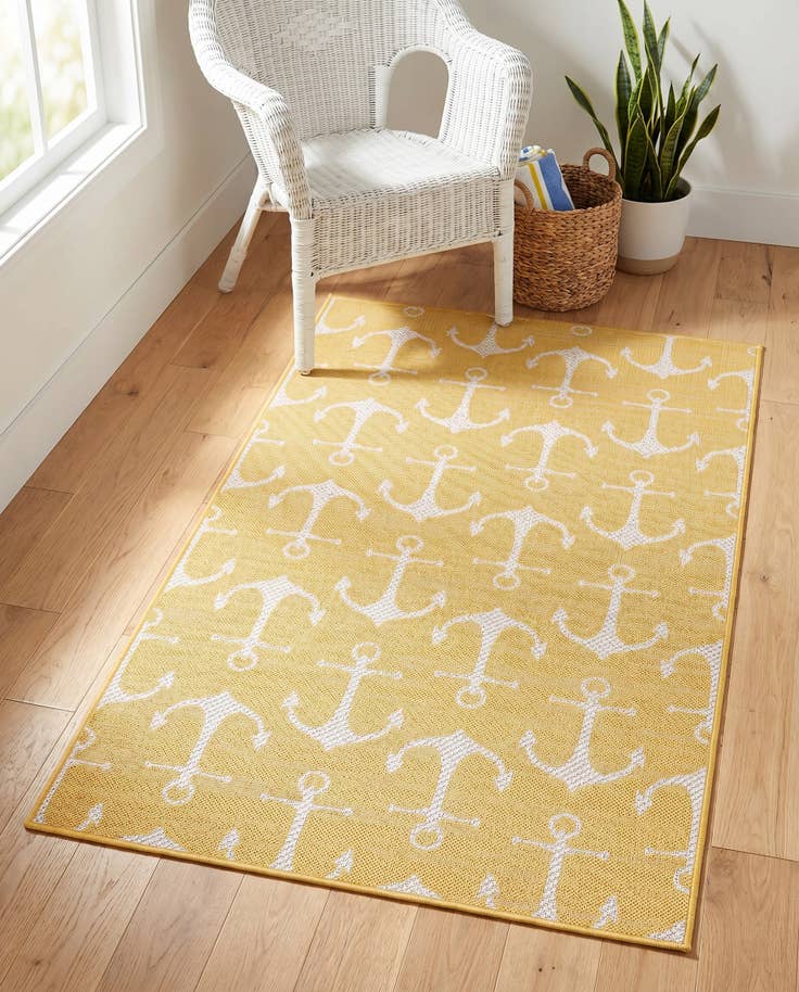 Detail image of 3' x 5' 3 Easy-Clean Coastal Indoor / Outdoor Rug