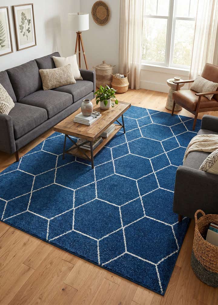 7' 10 x 10' Lattice Frieze Rug