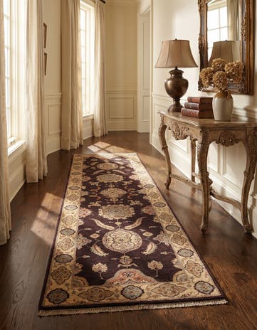 2' 7 x 8' 7 Hand Knotted Pershawar Ziegler Runner Rug