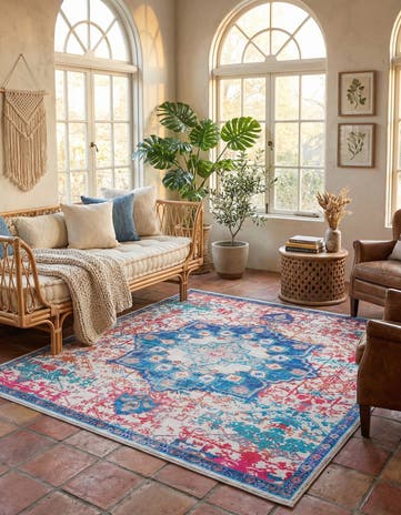 7' 10 x 7' 10 Washable Francesca Square Rug