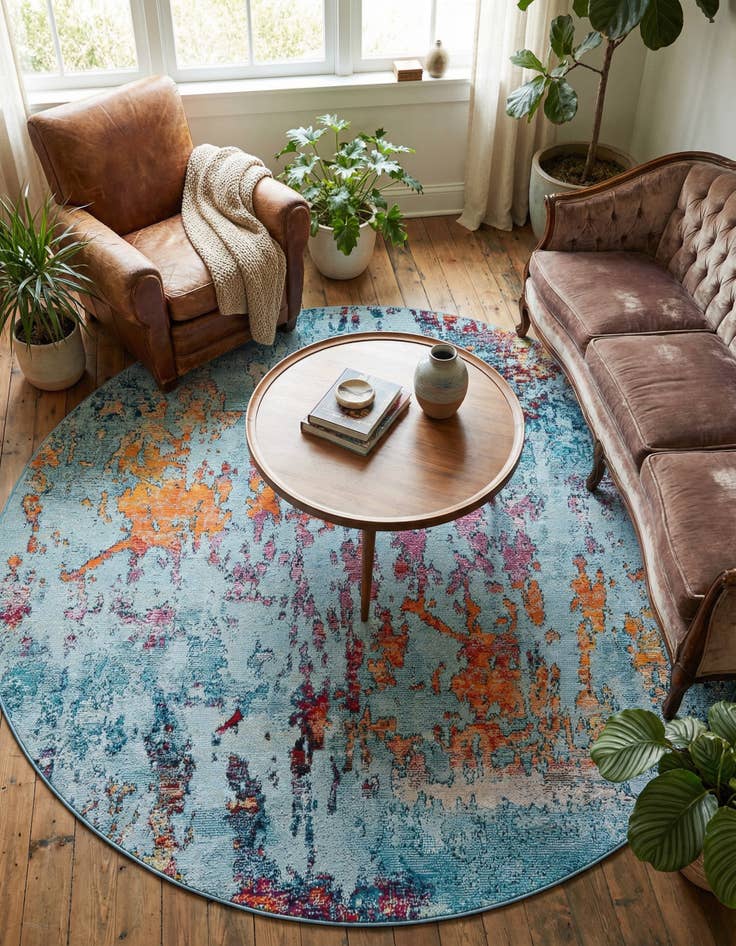 Detail image of 7' x 7' Starlight Round Rug