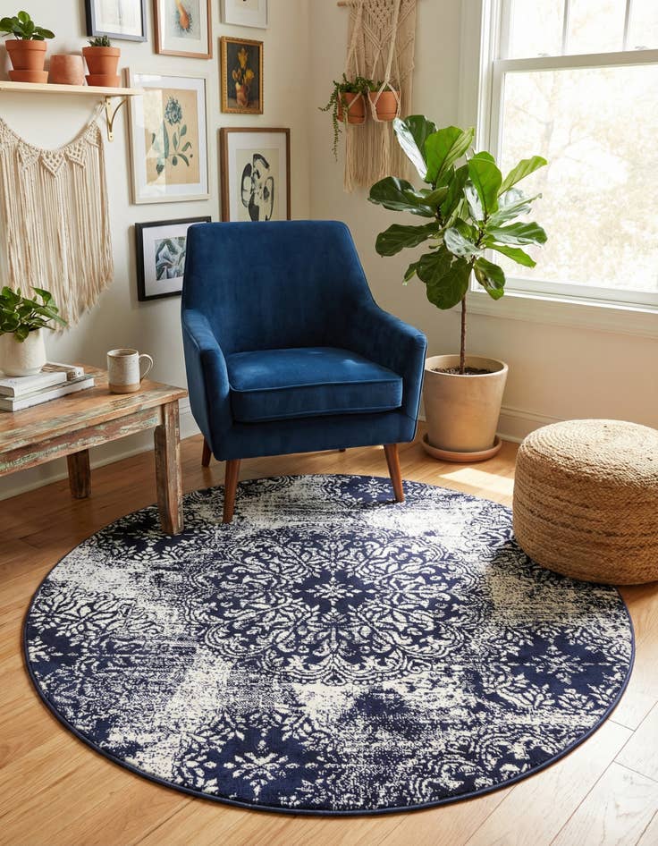 Detail image of 5' 3 x 5' 3 Monte Carlo Round Rug