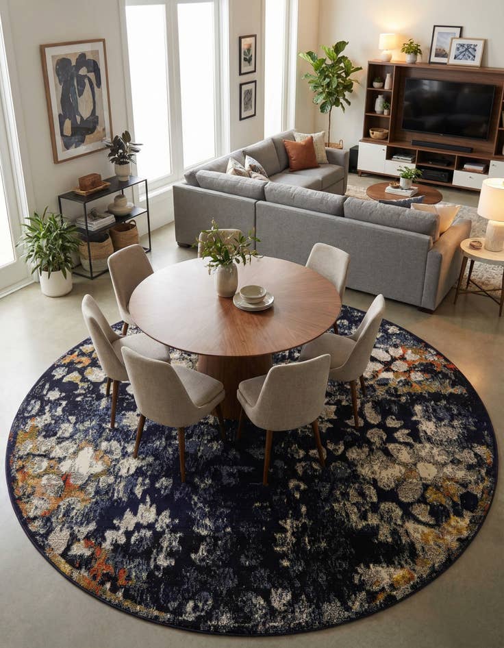 Detail image of 8' x 8' Washable Carnevale Round Rug